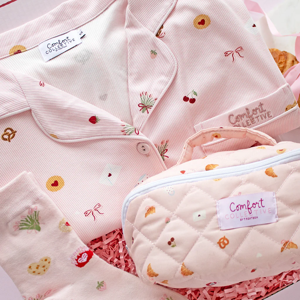 The Breakfast In Bed Pyjama, Socks & Bag Set | Luxury Ready To Go TreatBox - Image 3
