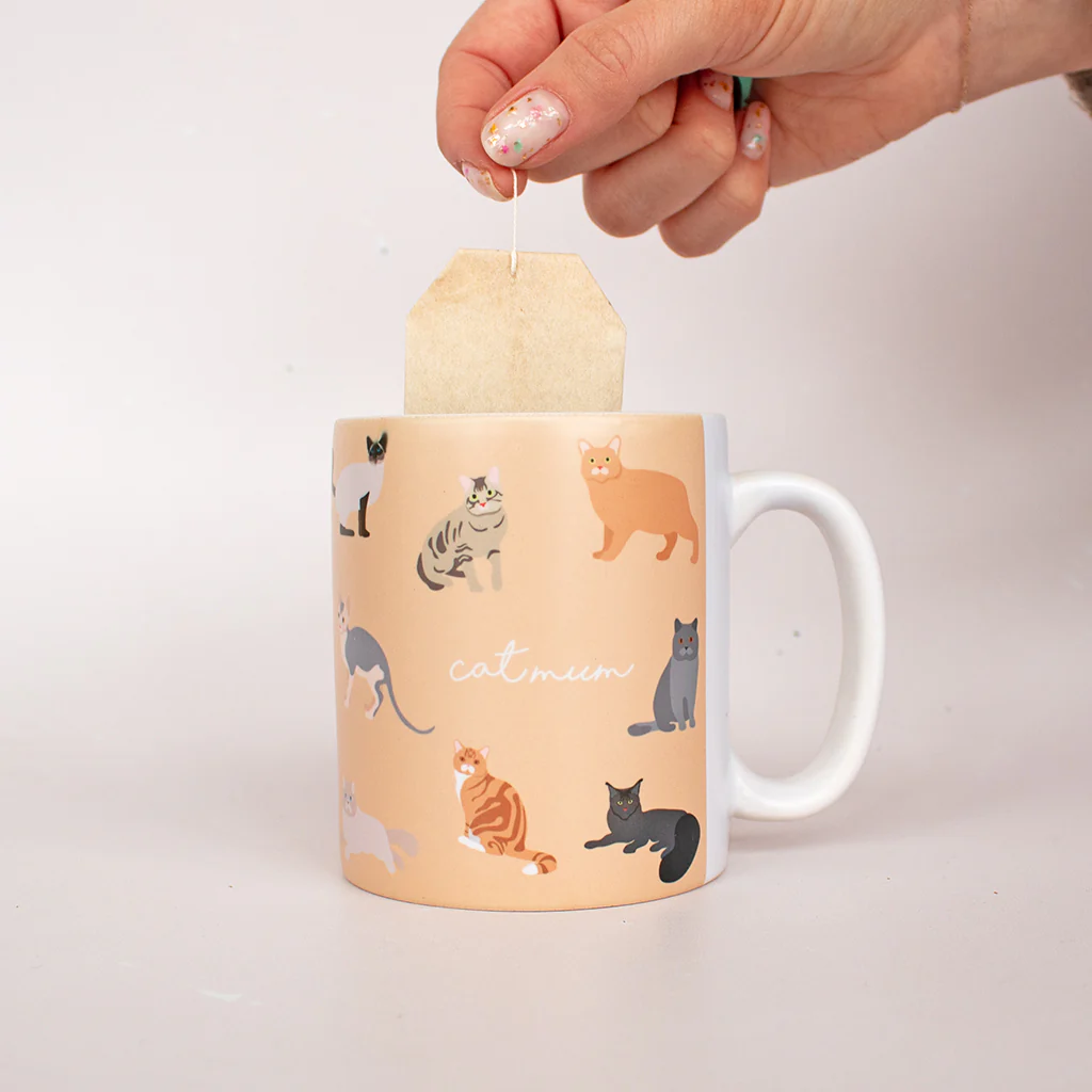 'Cat Mum' Illustrated Matte Mug - Image 2