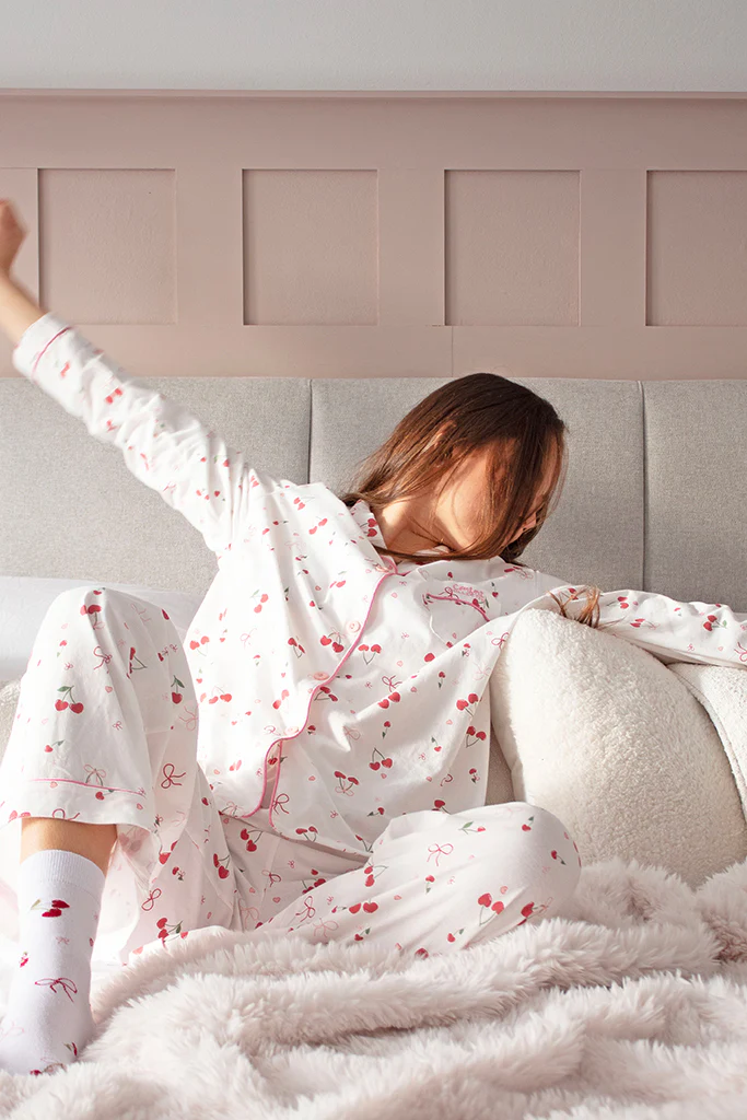 Comfort Collective Bows & Cherry Print Pyjama Set - Image 4