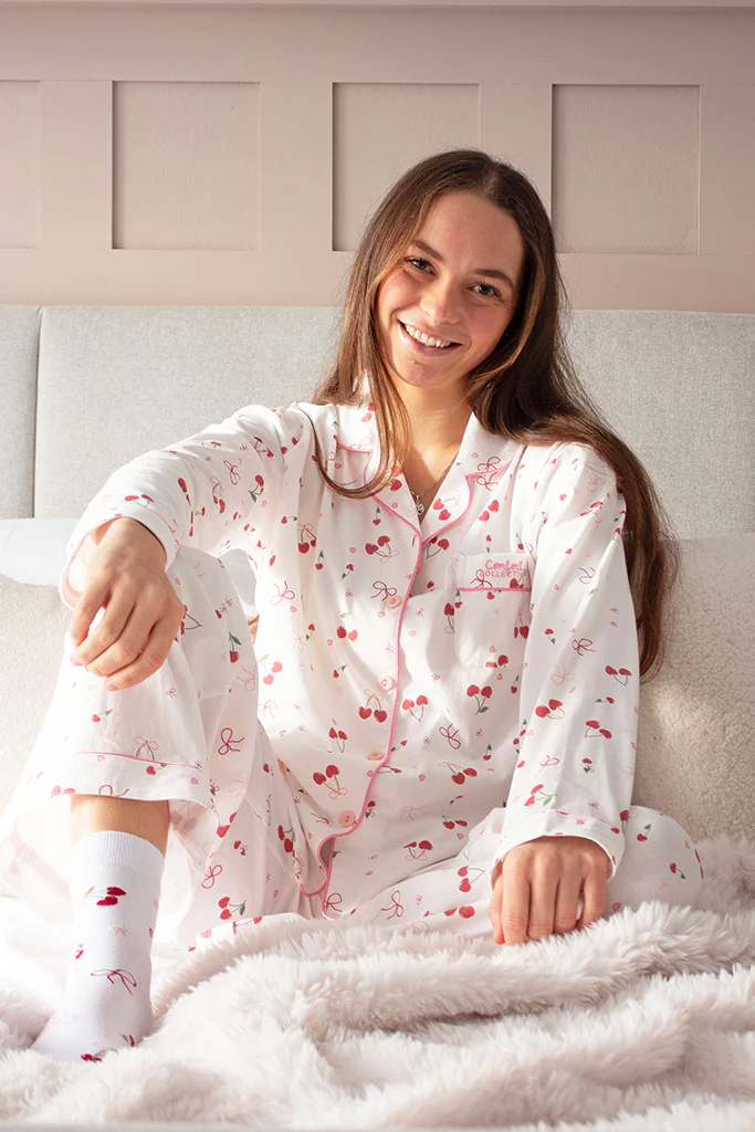 Comfort Collective Bows & Cherry Print Pyjama Set - Image 7