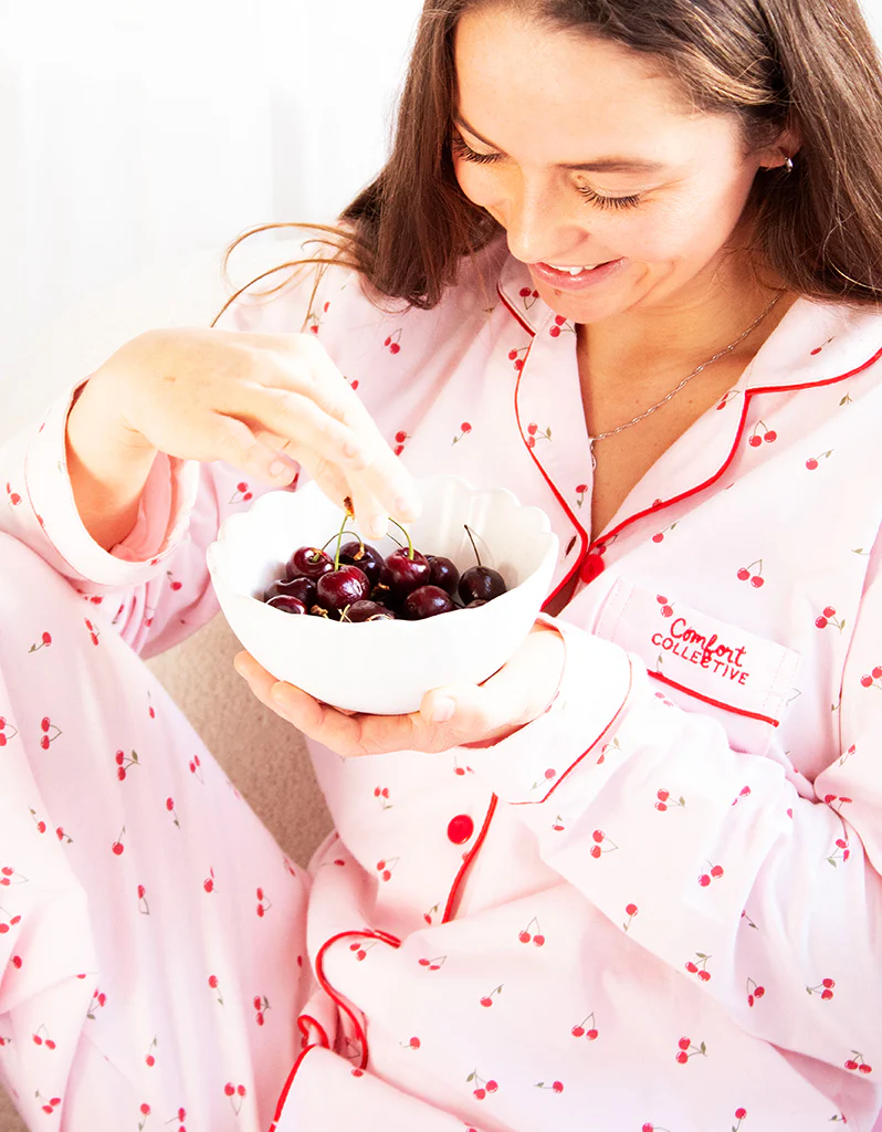 Comfort Collective Cherry Print Pyjama Set - Image 7