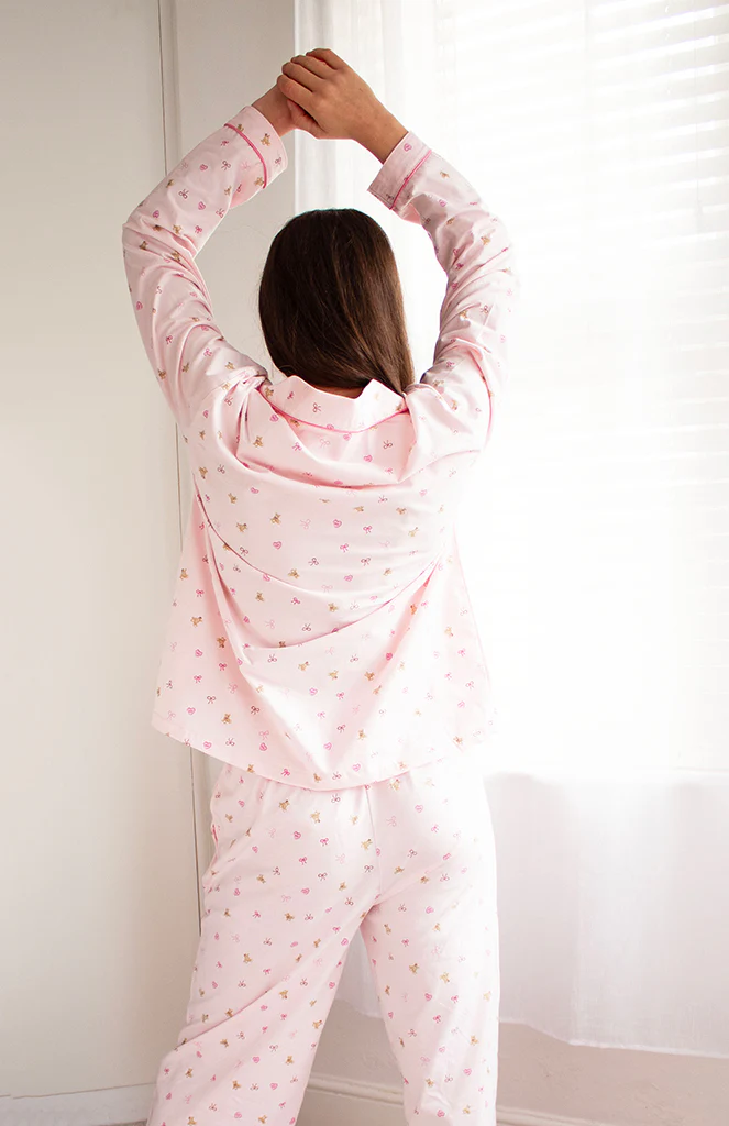Comfort Collective Bear, Bow & Heart Print Pyjama Set - Image 4