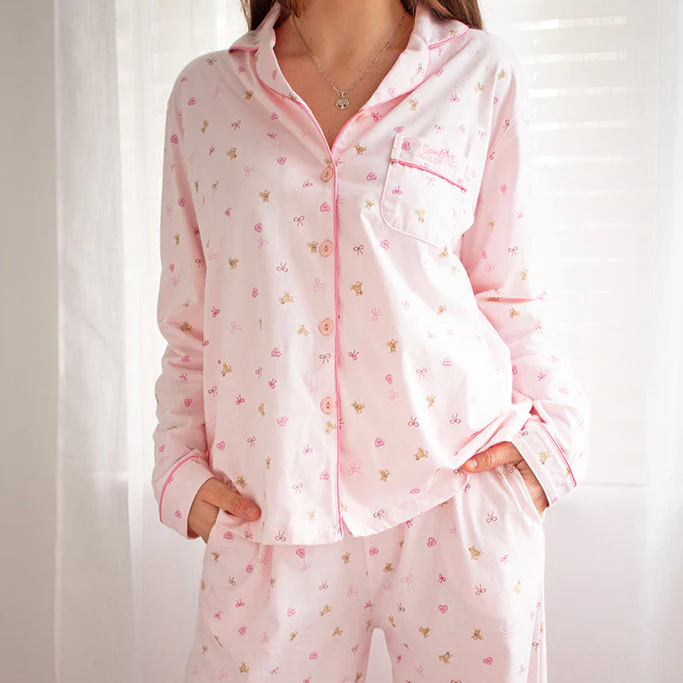 Comfort Collective Bear, Bow & Heart Print Pyjama Set - Image 5