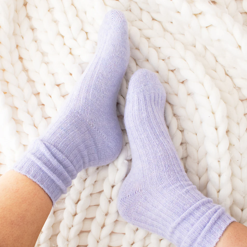 Lilac Wool Socks