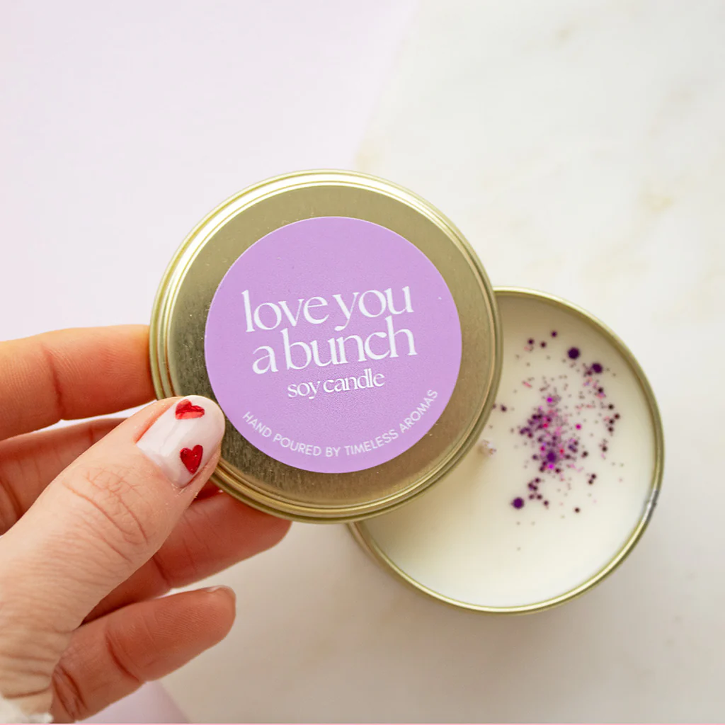 Love You A Bunch Tin Candle
