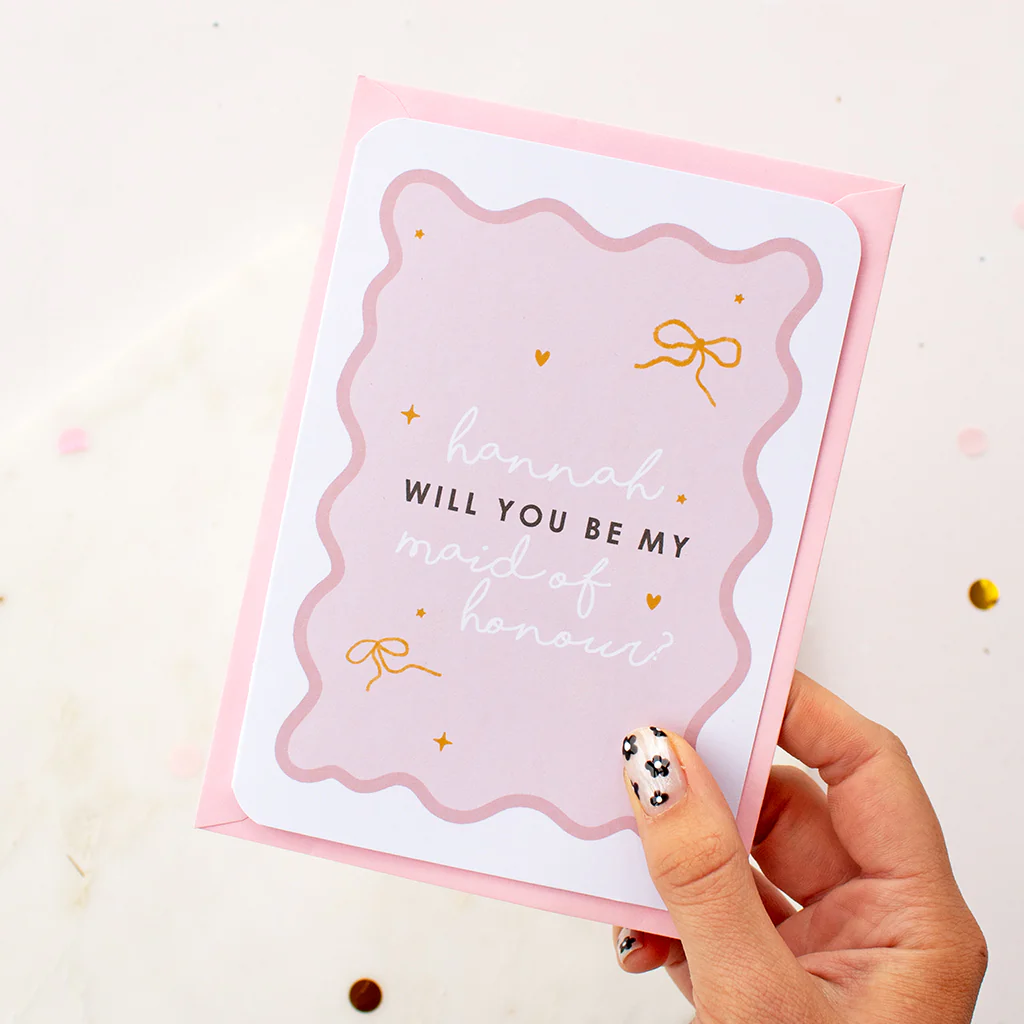Personalised Name will you be my Bridesmaid/Maid of Honour card | Add on - Image 2