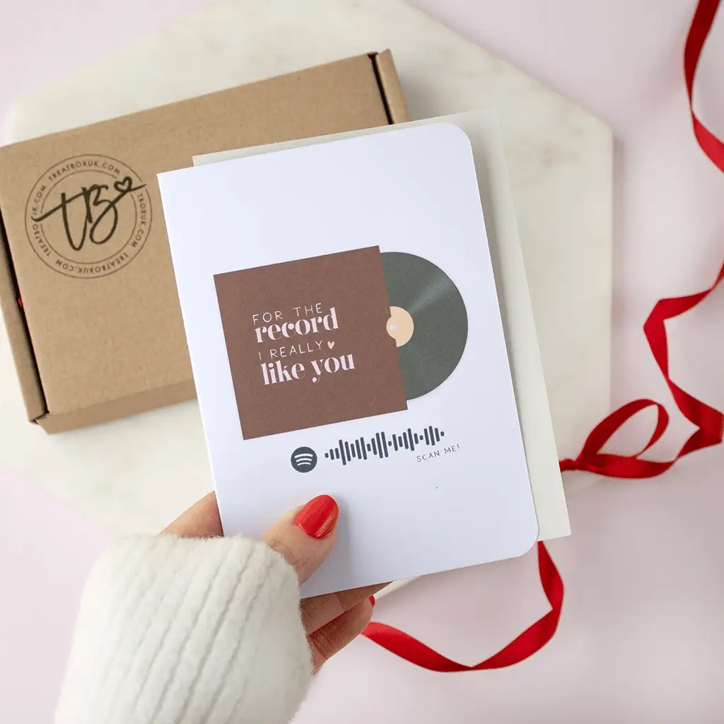 Personalised Song Code 'For The Record...' A6 Individual Card
