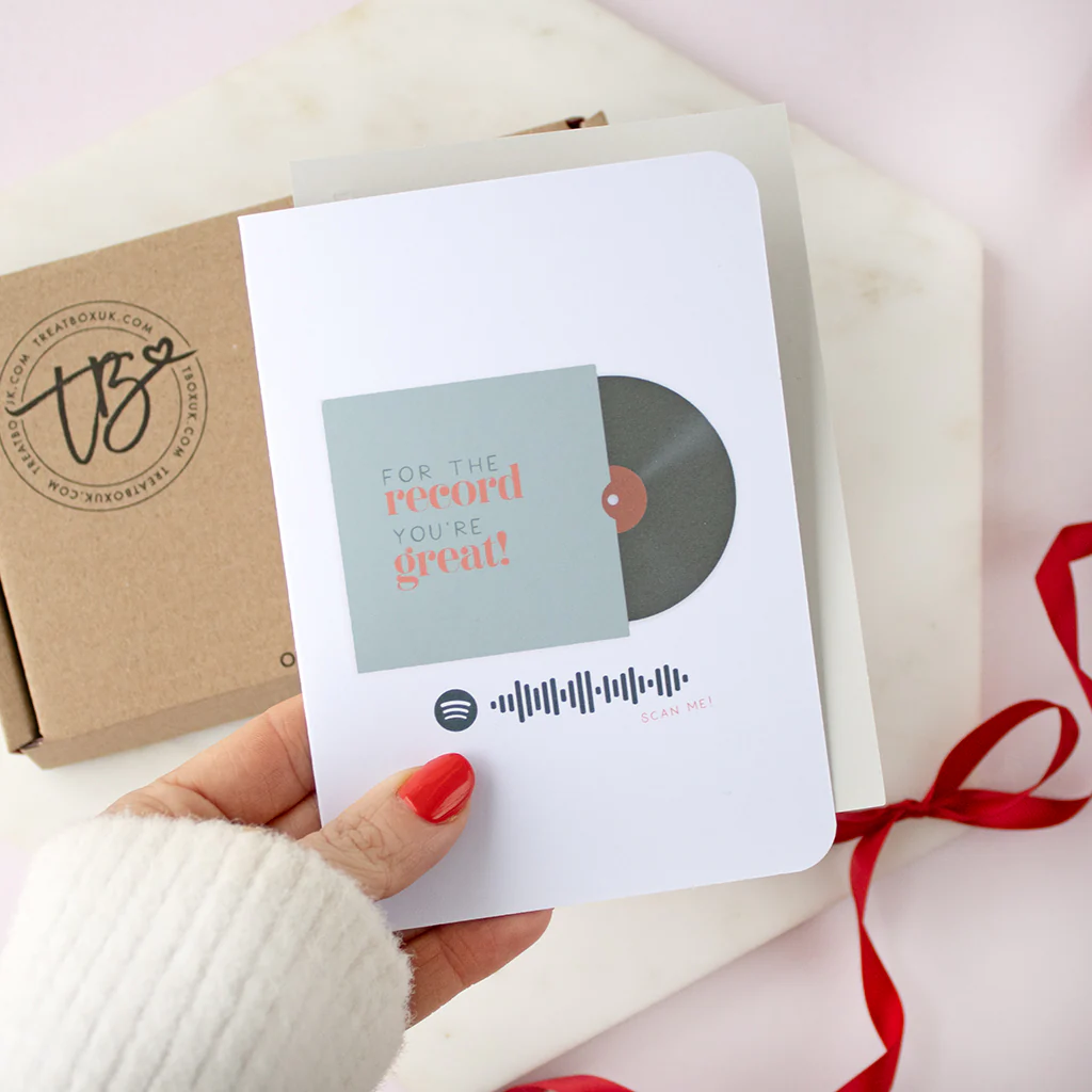 Personalised Song Code 'For The Record...' A6 Individual Card - Image 3