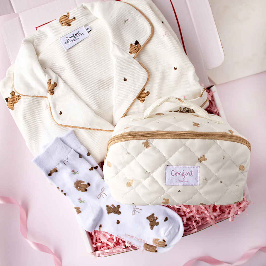 PRE-ORDER The Bears & Bunnies Pyjama, Socks & Bag Set | Luxury Ready To Go TreatBox - Image 2